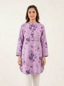 Purple lawn Kurta